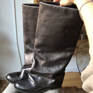 VPL by LD Tuttle metallic Leather flat Women's Boots size 37